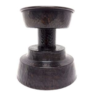 Pottery Barn Candle Holder Hammered Metal Oil Rubbed Bronze